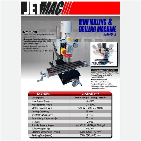 Eurox Jetmac Jmmd Mini Milling Drilling Machine