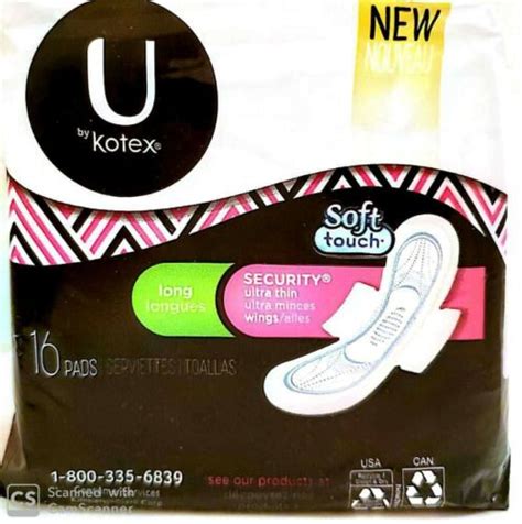 U By Kotex Security Ultra Thin Pads With Wings Long Unscented Per