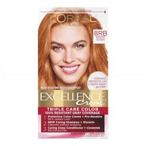 L Oreal Paris Excellence Creme Rb Medium Reddish Blonde Permanent Triple Care Hair Color