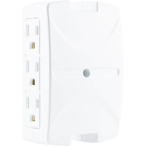 Philips 6 Outlet Wall Adapter Side Access Outlets White Sps1060t17