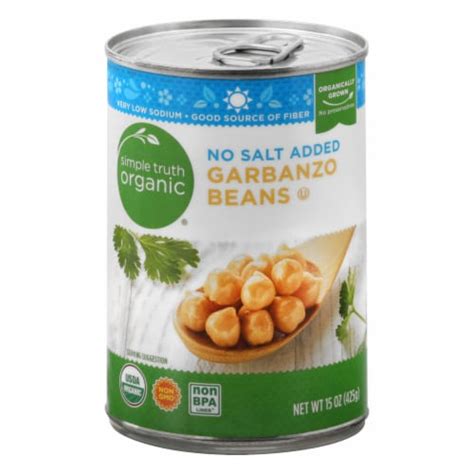 Simple Truth Organic No Salt Added Garbanzo Beans 15 Oz Kroger