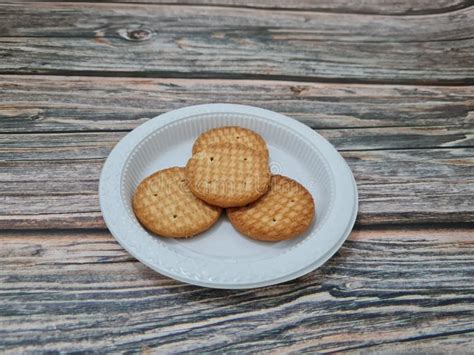 Cookies In The Shape Of A Circle Made From Flour And Other Ingredients