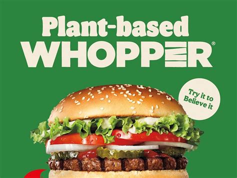 Burger Kings ‘plant Based Whopper Goes Global