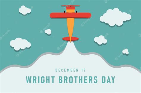 Premium Vector Wright Brothers Day Background Design With Paper Style