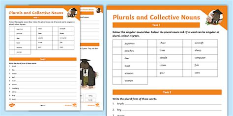 Plurals And Collective Nouns Activity Sheets Twinkl