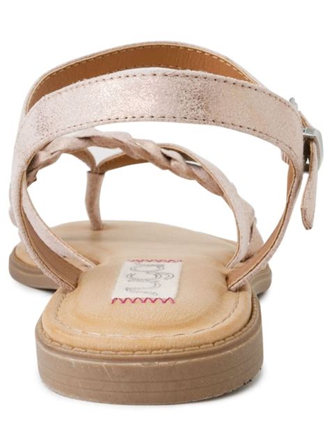 Sugar Womens Pink Thong Sandal Idol Round Toe Block Heel Gladiator