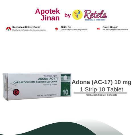 Jual Adona Ac 17 10mg 1 Strip 10 Tablet Shopee Indonesia