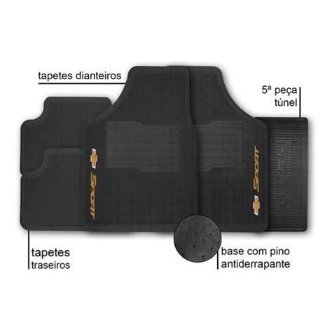 Jogo Tapete Borracha Automotivo Checrolet Personalizado Chevrolet