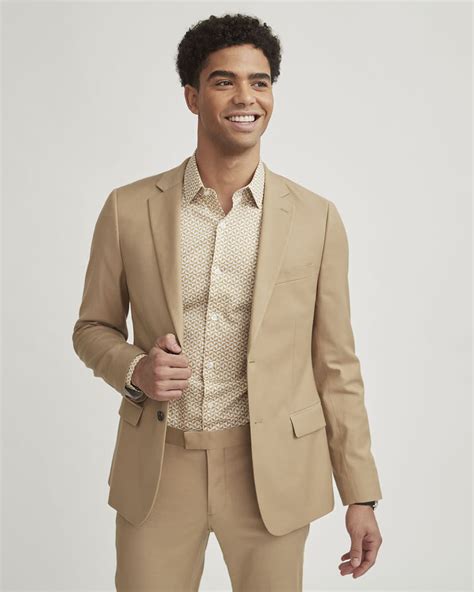 Slim Fit Beige Suit Blazer Rw Co