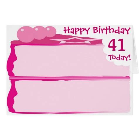 Happy 41st Birthday Greeting Card | Zazzle