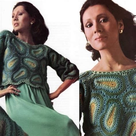 1960s Mini Dress Crochet Pattern Vintage 1970s Pdf T135 Instant