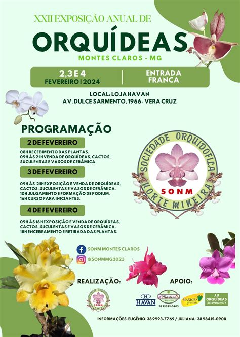 XXII Exposição Anual de Orquídeas em novo local Minasfox