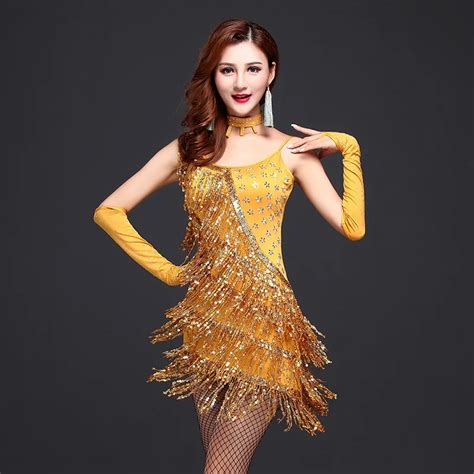 Latin dance costumes women's new Latin dance performances costumes show costumes female high ...