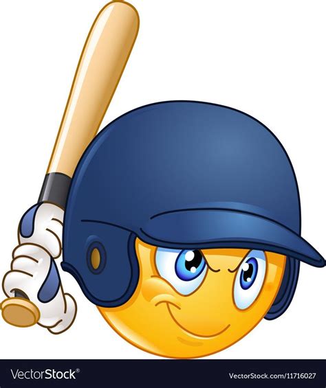 Baseball Batter Or Hitter Player Emoticon Download A Free Preview Or