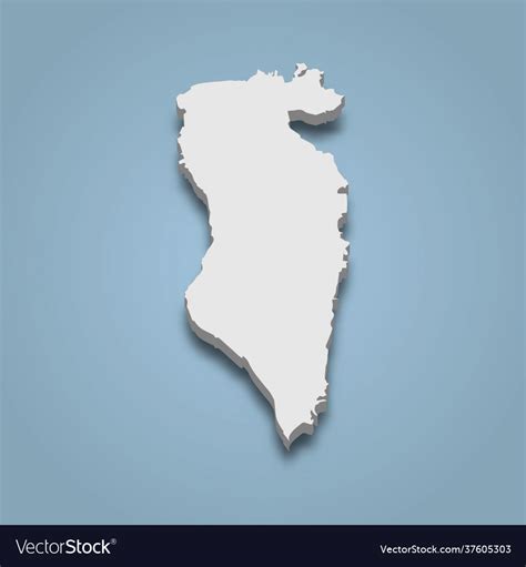 3d Isometric Map Bahrain Island Is An Island Vector Image