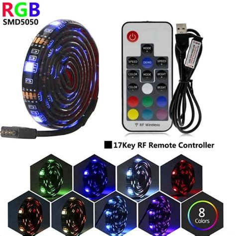 Chaves Tv Backlight Rgb Tira Led V Usb Fita De Luz Ilumina O Prova