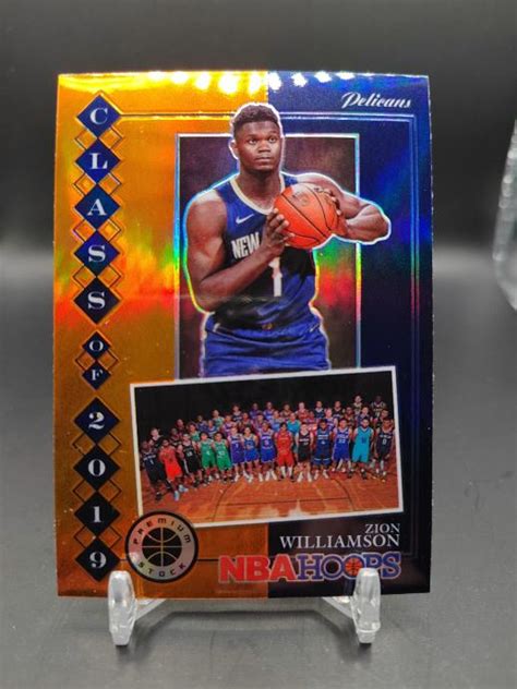 2019 HOOPS Premium Zion Williamson Rookie Class Of 2019 Orange Prizm