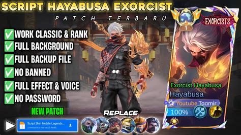 New Script Skin Hayabusa Exorcist No Password Full Effect Voice New