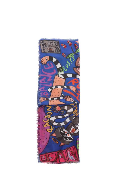 King Naked Unisex Renkli Şal KNGKN NRKSSS MUL MULTI Brandroom