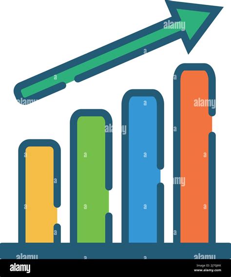 Modern Bar Charts And Rising Arrows Graph Showing Business And