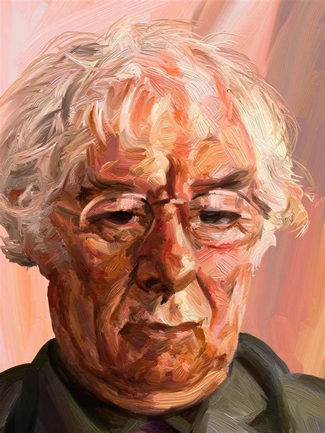 Seamus Heaney With An Ipad Painting By Edward Ofosu Fine Art America