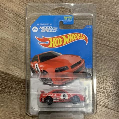 HOT WHEELS NISSAN Skyline GT R R34 Night Burnerz Rouge Besoin De Vitesse W Protection EUR 9 04