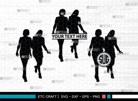 Lesbian Couple Monogram Lesbian Couple Silhouette Lesbian Couple Svg