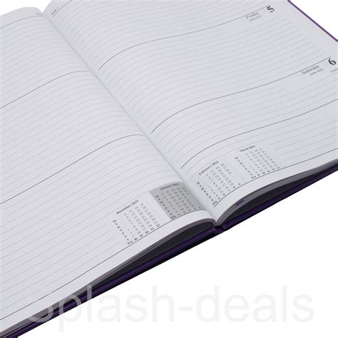 2024 A4 A5 Diary Day A Page Week To View Hardback Ribbon Full Year Planner Ebay