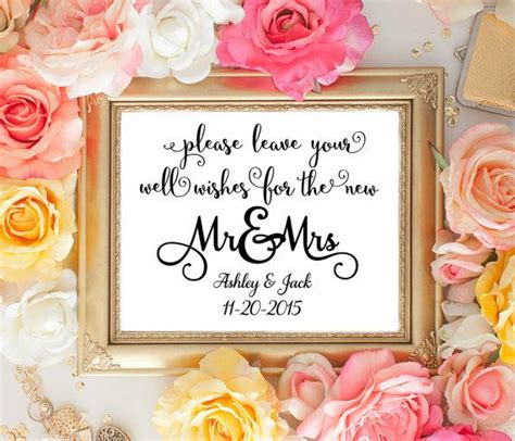 Please Leave Your Advice And Well Wishes For The Mr And Mrs Signs Wedding Wishing Well Signs