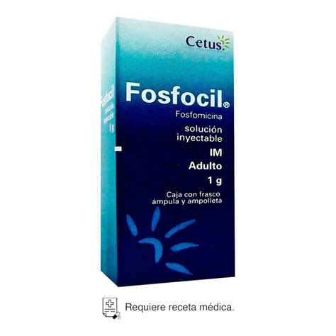 Fosfocil Fosfomicina 1 g adulto solución inyectable Bodega Aurrera