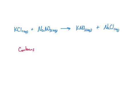 Solved An Aqueous Solution Of Potassium Chloride Is Mixed With An