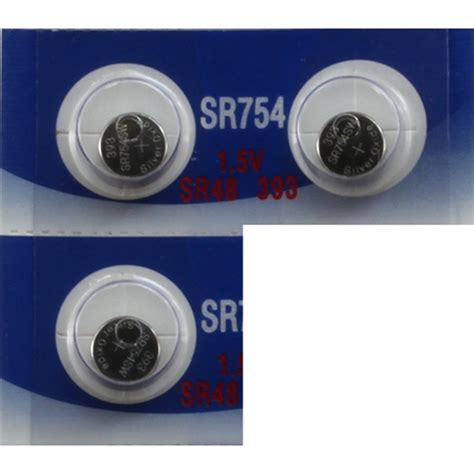 3 POWERTRON Silver Oxide Batteries 393 309 SR754 LR754 SR48 LR48 AG5