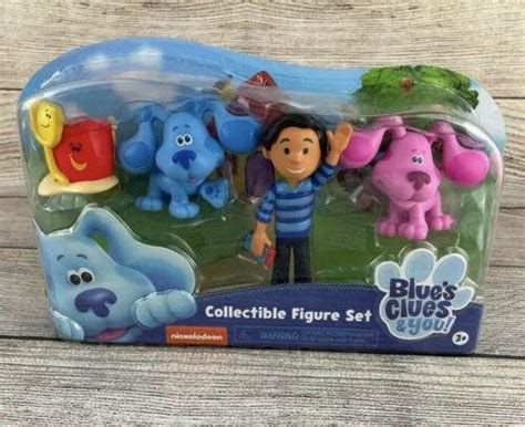 Blues Clues And You Collectible Figure Set New Blue Magenta Josh Shovel Pail 3903776477