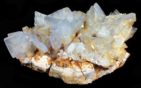 31 Tabular Blue Barite Crystal Cluster Spain 55214 For Sale