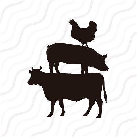 Chicken Pig Cow SVG, Farm Life SVG, Farm SVG Cut Table Design,svg,dxf ...