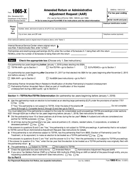 Form 1065x: Fill out & sign online | DocHub