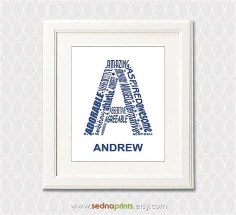 Personalized Initial Artwork Nursery Art Print By Sednaprints