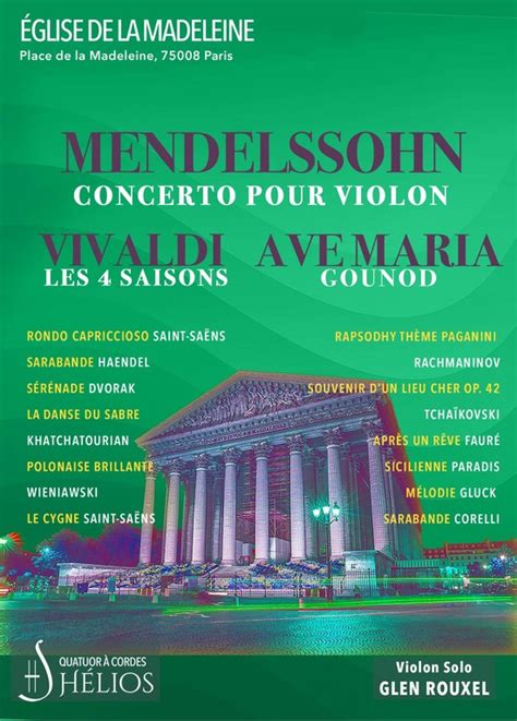 Les Saisons De Vivaldi Ave Maria Concerto De Mendelssohn Couvent