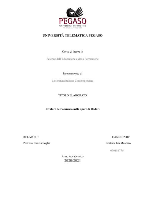 Tesi Tesi scienze dell educazione e della formazione UNIVERSITÀ