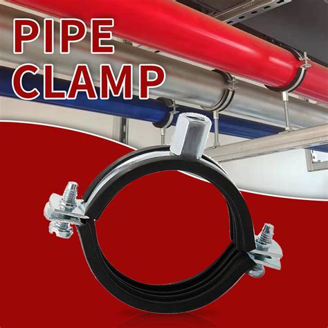 Construction Roof Pipe Seismic Bracing Support Rod Connection Pipe Clamp With Rubber Pear