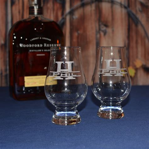 2 Personalized Crystal Glencairn Glasses 6 Oz