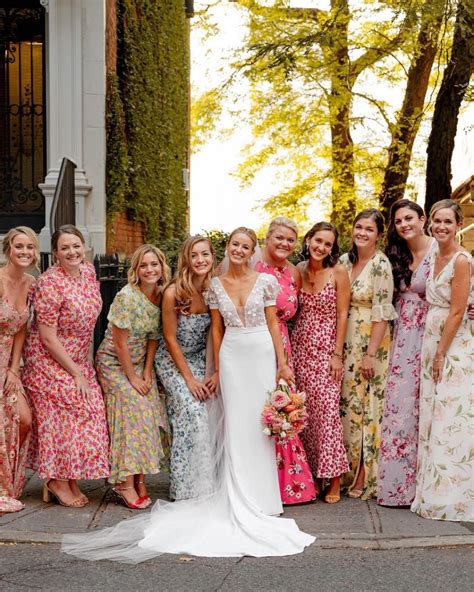 Best Floral Bridesmaid Dresses For A Botanical Look Floral Bridesmaid