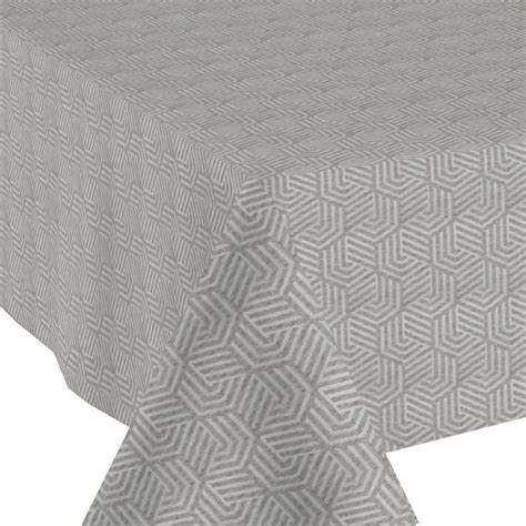 Grijs Tafelkleed Jacquard Kopen Grafische Print Seamless Hexagon