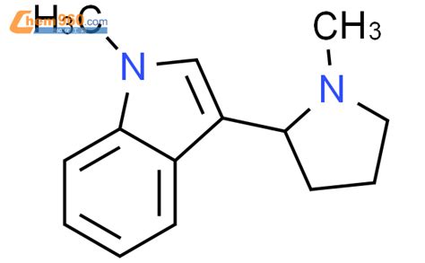 19137 61 2 1 methyl 3 1 methylpyrrolidin 2 yl 1H indole化学式结构式分子式