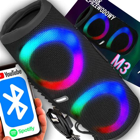 Głośnik Bluetooth USB SD AUX Przenośny Bezprzewodowy RADIO FM Wieża