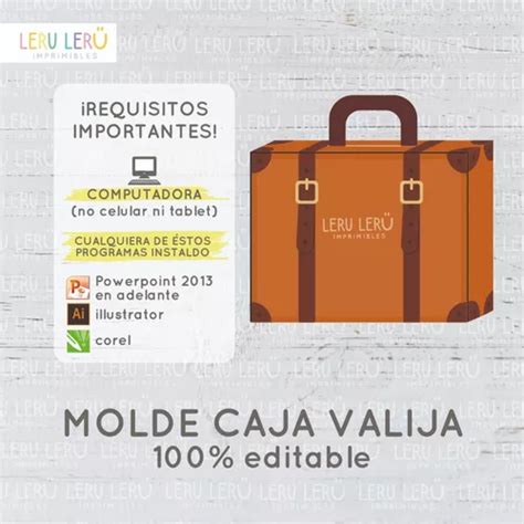 Kit Imprimible Molde Caja Valija Maletin 100 Editable