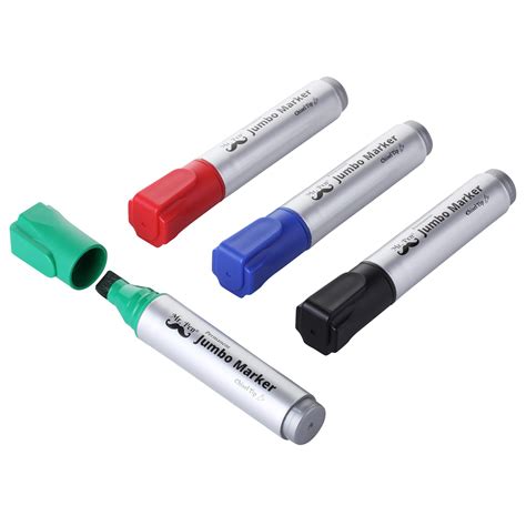 Mr Pen Jumbo Permanent Markers 4 Pack Assorted Color Chisel Tip