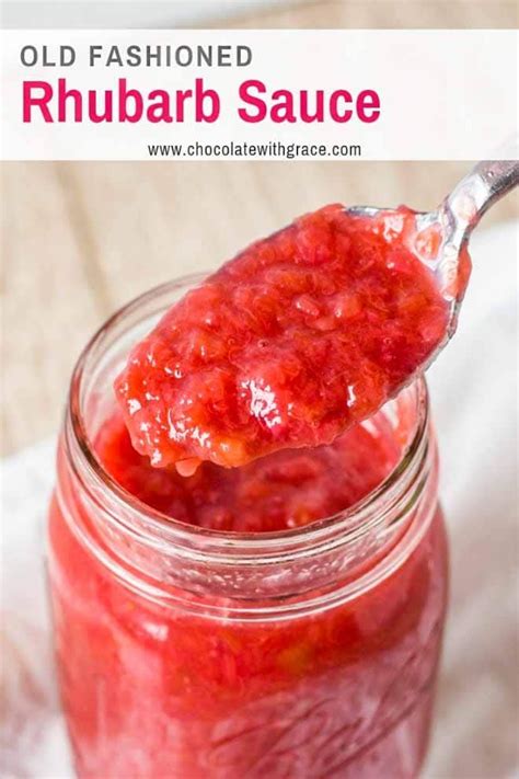 Rhubarb Sauce With Strawberry Jello Rhubarb Sauce Rhubarb Recipes Rhubarb Desserts