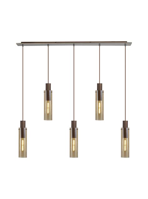 Meyer Slim 5 Light Linear Pendant Abbeygate Lighting