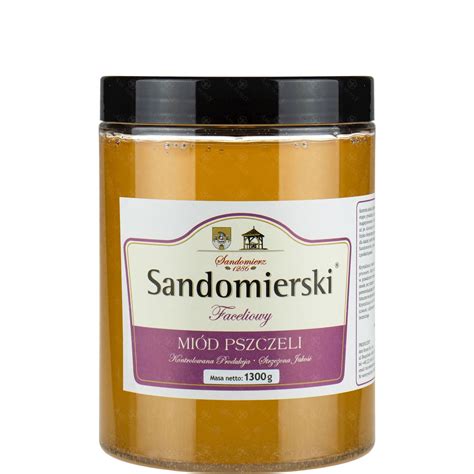 Miód naturalny pszczeli Sandomierski faceliowy 1200 g